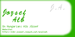 jozsef alb business card
